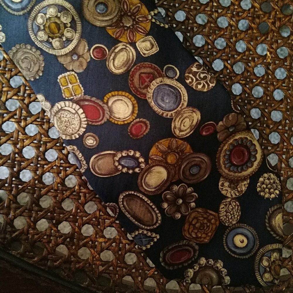 Hugo Boss Jewel Pattern Silk Print Necktie